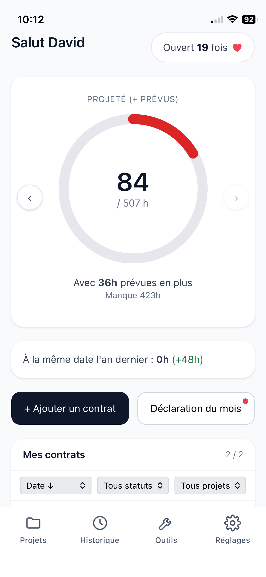 507heures — compteur d'heures intermittent